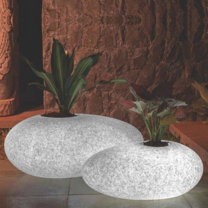 Pebbles Planter Medium Stone Finish
