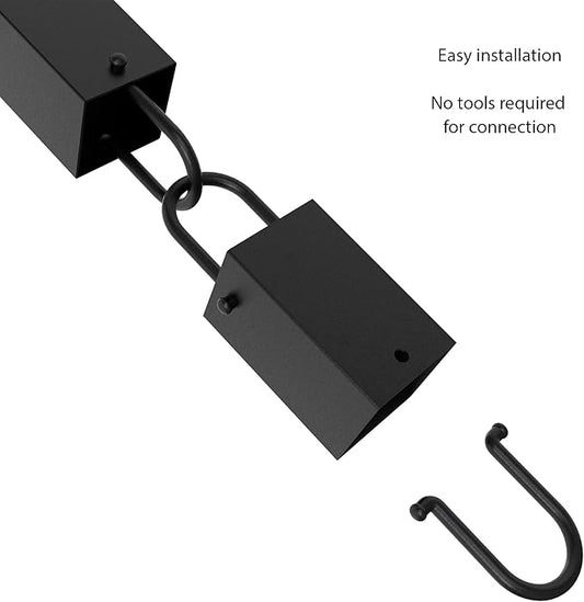Ironroots Cascade Cylindro 8.5 ft Aluminum Rain Chain