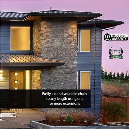 Ironroots Cascade Cylindro 8.5 ft Aluminum Rain Chain