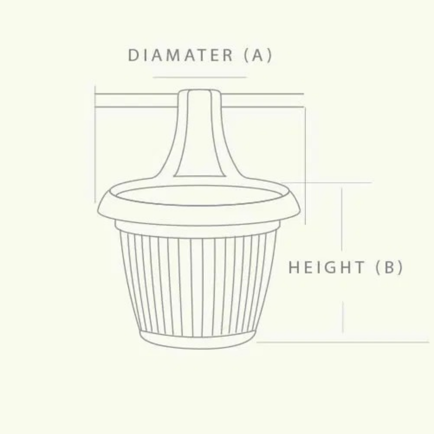 Bello Hook Plastic Hanging Pot For Home and Garden(Pack of 1)