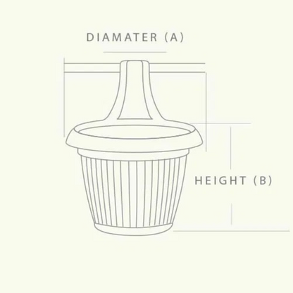 Bello Hook Plastic Hanging Pot For Home and Garden(Pack of 1)