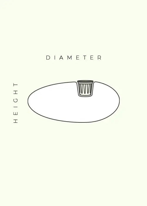 Pebbles Planter Medium Stone Finish